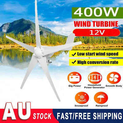 400W Wind Turbine Generator Kit 5 Blades DC 12V Motor Charge Controller Windmill • $198.29