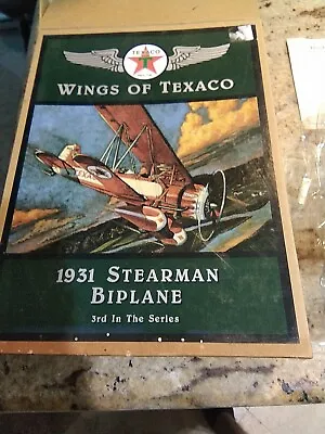 ERTL Wings Of Texaco 1931 STEARMAN Die Cast Bi-Plane 1995 Bank NEW NIB • $15