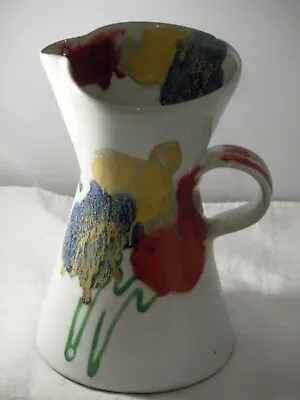 JANICE TCHALENKO 1942-2018 DARTINGTON POTTERY LARGE POPPY DESIGN JUG 23cms HIGH • £49.99