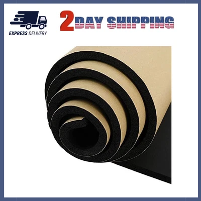 $35.12 • Buy Neoprene Sponge Foam Smooth Rubber Sheet Roll Self Adhesive Soundproof Black