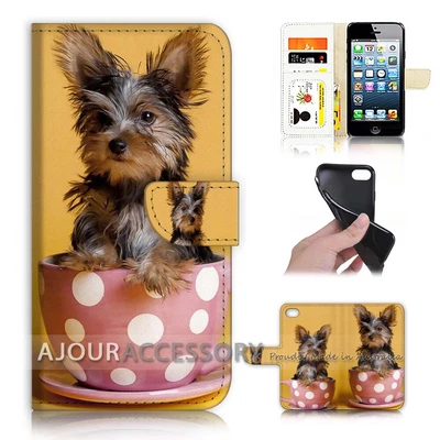 ( For IPhone 6 Plus / 6S Plus ) Flip Case Cover AJ40250 Cute Dog • $12.99