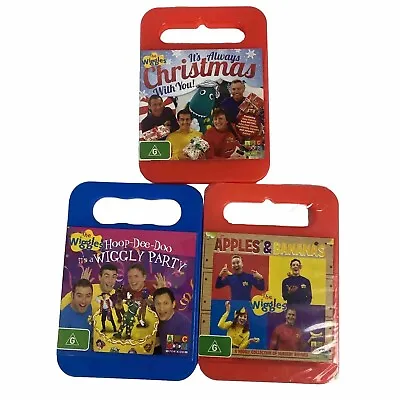 The Wiggles - Apples And Bananas / Wiggly Party / Christmas With You DVD Bundle • $15.95