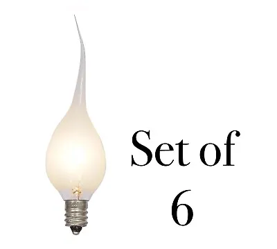 $17.95 • Buy 3 Watt Large Silicone Dipped Light Bulbs Candelabra Socket 6 Pack