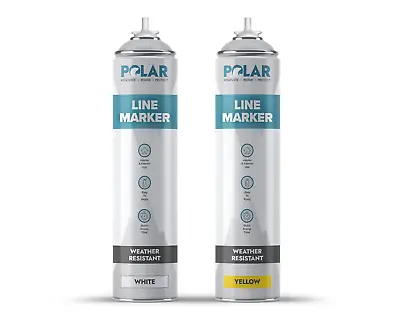 £11.99 • Buy Polar S1 Line Marker Spray Paint - White/Yellow - Sports Field, Car Park, 750ml