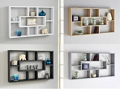 Stylish Space Saving Floating Wall Shelves Display Shelf Bookshelf Storage Unit • £18.99