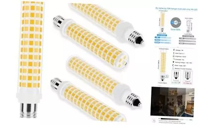  E11 LED Bulb 75W Halogen Bulbs EquivalentT4 Mini Candelabra Warm White-4 Pack • $27.96