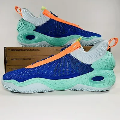 Nike Cosmic Unity Blue Green Basketball Shoes Men's Athletic Training Sneakers • $99.97