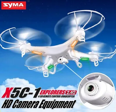 2023 Syma X5C-1 Explorers 2.4Ghz 4CH 6-Axis Gyro RC Quadcopter Drone With Camera • $48.66