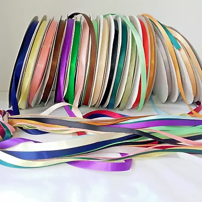 (LOT OF 18) 7 Inch Spools Of Satin Ribbon VARIOUS COLORS 1/2 Inch Width • $26.99