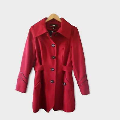 Miss Sixty  Jacket  Women's Medium Red Wool Blend Black Trim  • $33.99