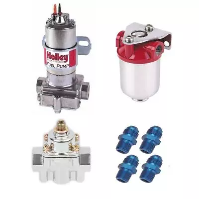 Holley 97 GPH Red Elec Fuel Pump Filter & Regulator Kit 1-4 Psi • $252.99