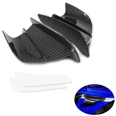 $32.80 • Buy Aerodynamic Side Fairing Winglets Wings Carbon Fiber Spoiler Yamaha YZF R1 R6 R7