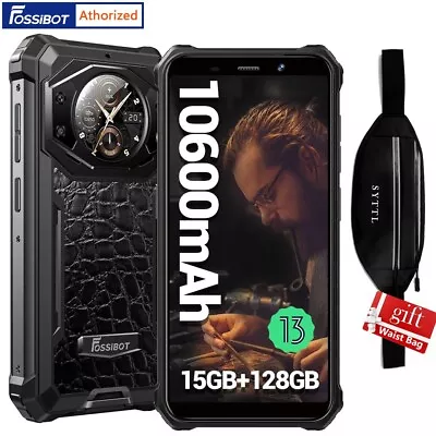 FOSSiBOT F101 Pro Leather Smartphone 10600mAh 15GB+128GB 4G Rugged Cell Phone • $175