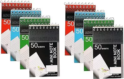 Personal Mini Notebooks 3  X 5  College Ruled 50 Pages Per Notepad - Pack Of 8 • $9.49