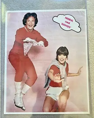 Vintage Mork And Mindy Robin Williams TV Series Poster 23 X 29 • $9.95