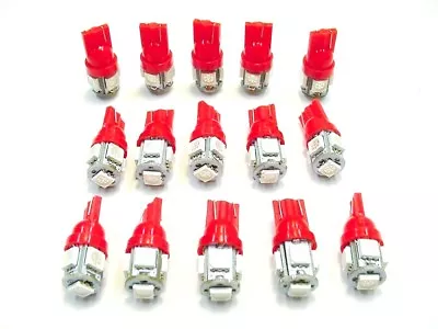 15 BRIGHT Red 5 LEDs 12V Side Marker License Plate Clock Dash Lights Bulbs Ford • $14.29