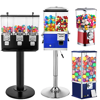 $213.99 • Buy VEVOR Gumball Machine Vintage Candy Vending Dispenser Coin Bank Red Blue Yellow