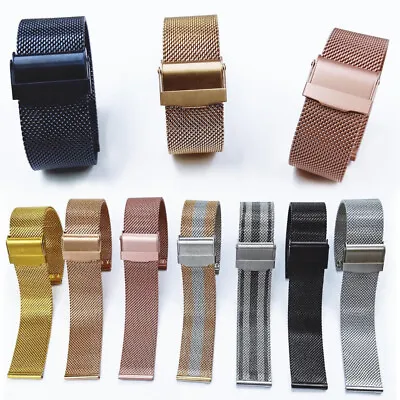 Premium Stainless Steel Watch Strap Milanese Mesh Band Metal Quick Release 12-24 • $16.88