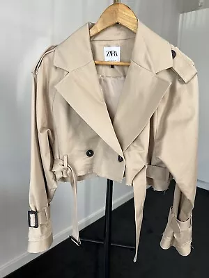 Zara Cropped Trench Coat Size S • $65