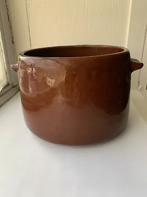 Vintage West Bend USA Brown Glaze Ceramic Bean Pot - No Lid • $5