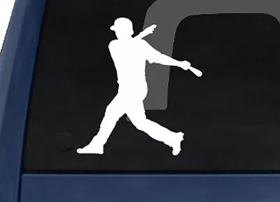 Sports Silhouette- Baseball Batting Homerun Version 1 - Car Tablet Vinyl Decal • $7.99