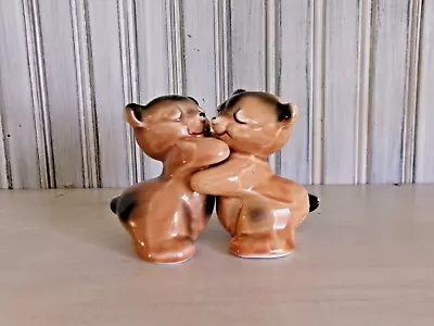 Fun Vintage VanTellingen Huggers Salt And Pepper Shakers Set Hugging Brown Bears • $15