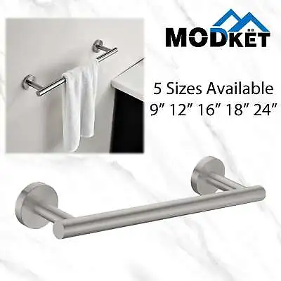 Modern Brushed Nickel Towel Bar Rail Stainless Steel Wall Mounted Bathroom Hang • $18.09