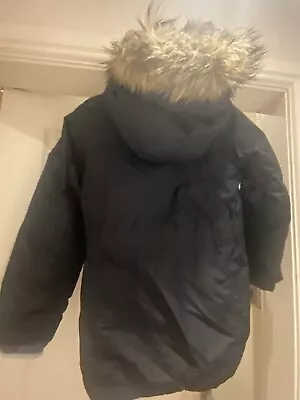 Lands End Child’s Down Waterproof Parka Coat Age 6-7 Very Warm Black Unisex • £9.99