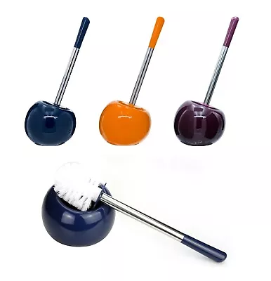 Ceramic Toilet Brush And Holder Set Bathroom Deep Cleaning Toilet Brushes Set • £10.99