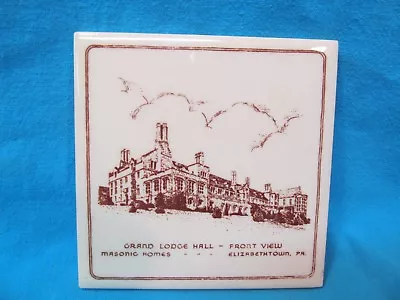 Grand Lodge Hall Masonic Homes Elizabethtown Pa Wall Table Tile • $9.88