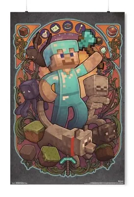 Minecraft Poster - Kids Bedroom Print Gift Wall Art • £7.99