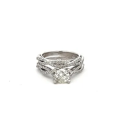 Genuine Diamonds VERRAGIO Engagement Ring Set Solid 14K White Gold  • $2696.25
