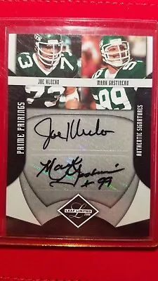 JOE KLECKO MARK GASTINEAU 2008 Leaf Limited Prime Pairings Dual Auto /25 Jets • $150