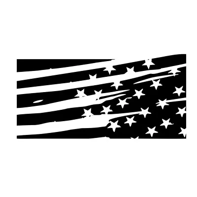 USA Flag Decal Sticker Vinyl Graphic American Car Truck Window Hood Decor Black • $18.80