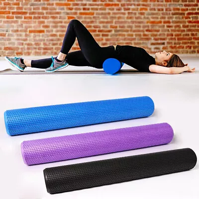 Physio EVA Foam Yoga Roller Gym Pilate Back Training Exercise Massage 90x15cm • $28.99