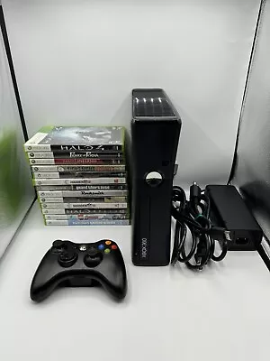 Microsoft XBox 360 S Slim 120GB Video Game Console With Controller And Cables • $79.99