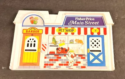 Vintage 1986 Fisher Price Little People Main Street Backdrop Sign Replacement • $16.99