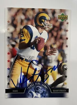 VINCE FERRAGAMO 2005 Upper Deck Legends AUTOGRAPHED SIGNED FOOTBALL CARD LA Rams • $14.99