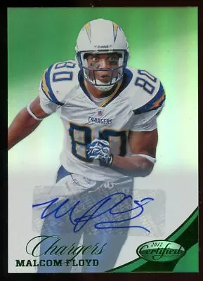 Malcom Floyd 2012 Panini Certified Emerald Green Platinum Masterpiece Auto 1/1 • $50