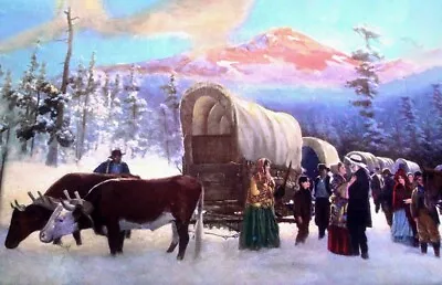 Wagon Trains In Winter Snow R A Fox • $16.95