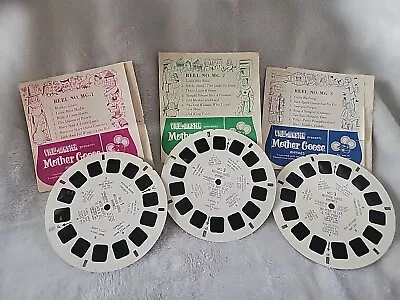 View Master Mother Goose Rhymes Sawyer’s 3 Reel Set MG-1 MG-2 MG-3 W/Booklets • $7.95