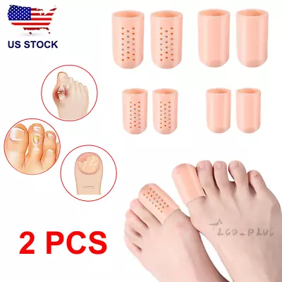 1 Pair Silicone Toe Protector Toe Cap Toe Guards Cushion For Corn Callus • $2.70