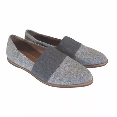 ED Ellen Degeneres Womens Karlin Gray Felted Wool Flats Slip On Shoes Size 6.5 • $29.99