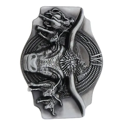 Bull Belt Buckle Western Cowboy Belt Buckle Bull Belt Clasp For Men Black • £7.43