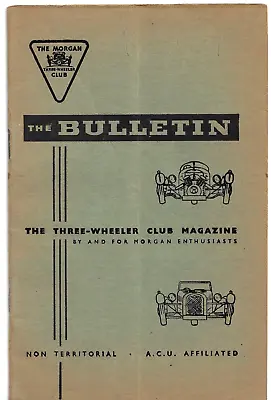 Morgan Three-Wheeler Club Bulletin November 1967 UK Magazine • $15.16