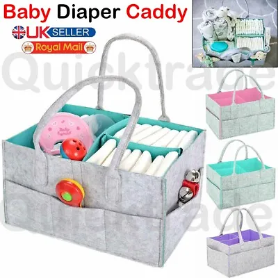 £9.38 • Buy Diaper Storage Baby Caddy Bag Organizer Felt Nappy Changing Kids Carrier Nursery