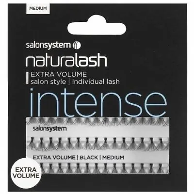 Salon System Black Individual Lashes - Intense Extra Volume Falsies - Medium • £5.99