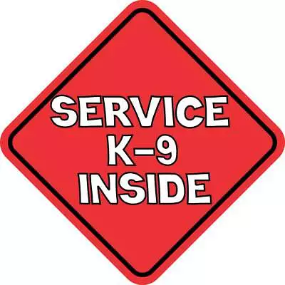 5x5 Service K-9 Inside Sticker Vinyl Truck Decal Animal Decals Caution Stickers • $7.99