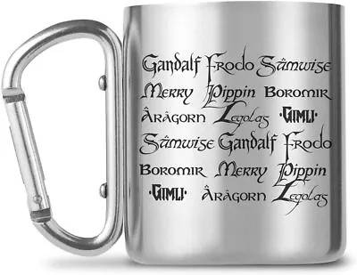 Official Lord Of The Rings Fellowship Carabiner Handle Mug Coffee Cup New In Box • £14.95