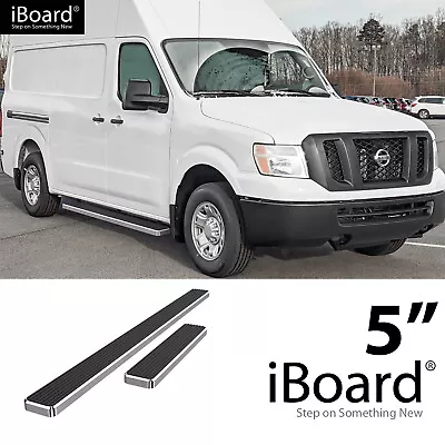 Running Board 5in Steel Polished Fit Nissan NV 1500 2500 Full Size Van 12-21 • $179